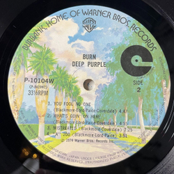 Винтажная виниловая пластинка LP Deep Purple Burn (Japan 1976) (Obi) Sail Away P-10104W