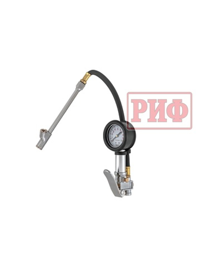 Пистолет для подкачки колес с манометром РИФ от 0 до 10 атм. (грузовой)