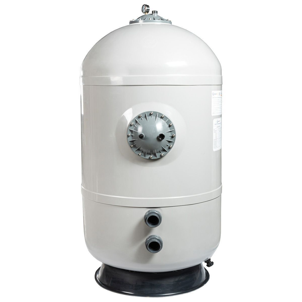 Фильтр AquaViva HS900 (32m3/h, 900mm, 1144kg, 2,5 бар, 1.2м засыпка) бок, 2"