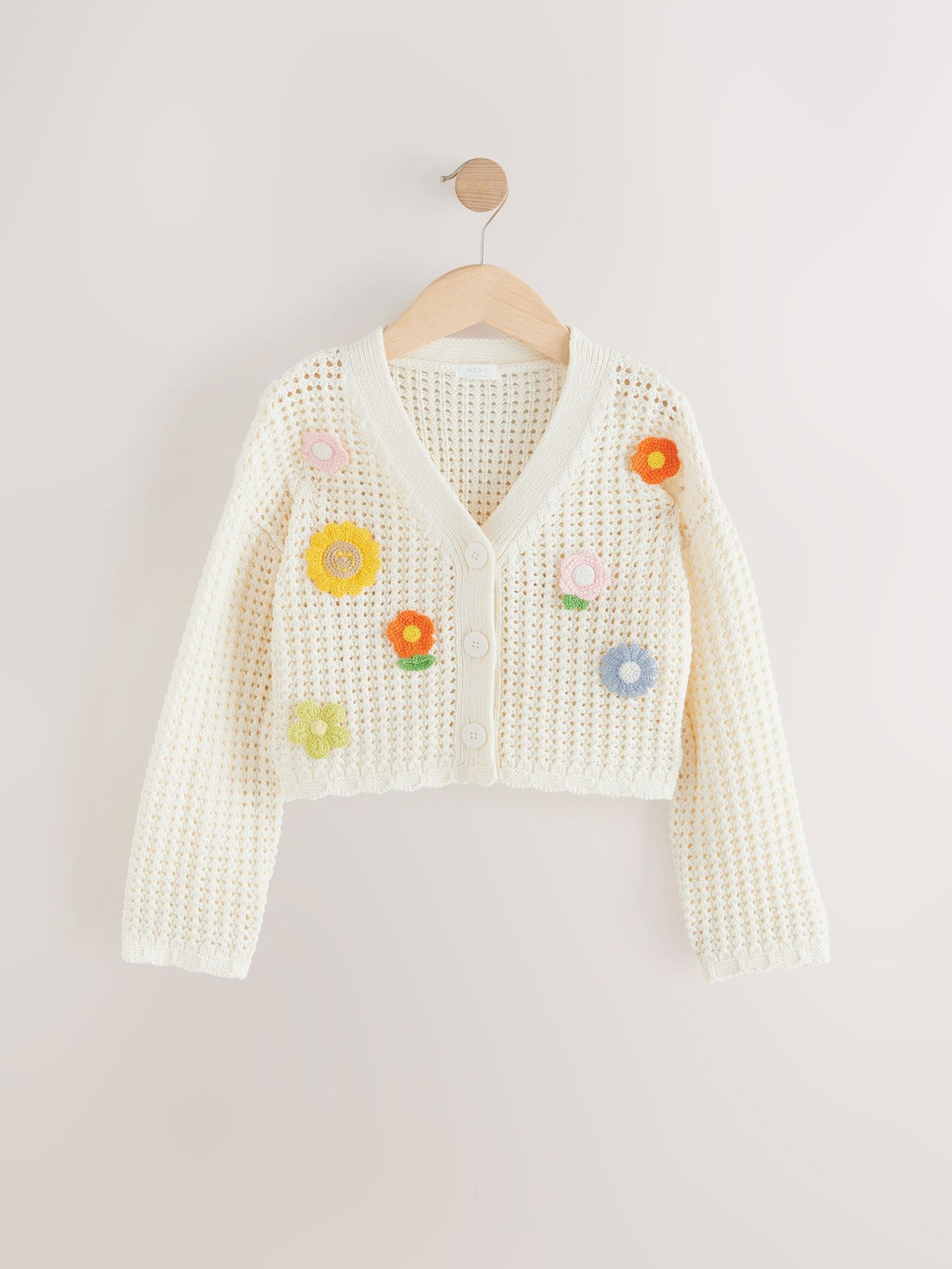 Кардиган вязаный для девочки Next E29-008, Молочный