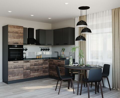 Кухонный гарнитур угловой Трансильвания 2400х1600 столешница 26 мм