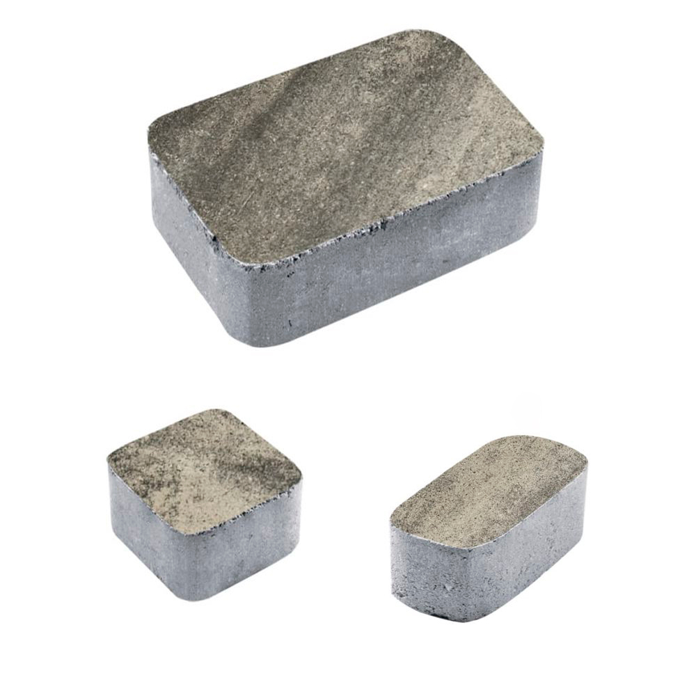 ТРОТУАРНЫЕ ПЛИТЫ КЛАССИКО - Б.1.КО.6 ЛИСТОПАД ГЛАДКИЙ АНТРАЦИТ, КОМПЛЕКТ ИЗ 3 ВИДОВ ПЛИТ