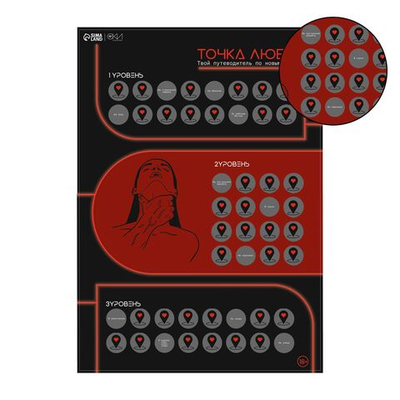 Плакат для двоих Точка любви со скретч-слоем (Цвет: разноцветный)