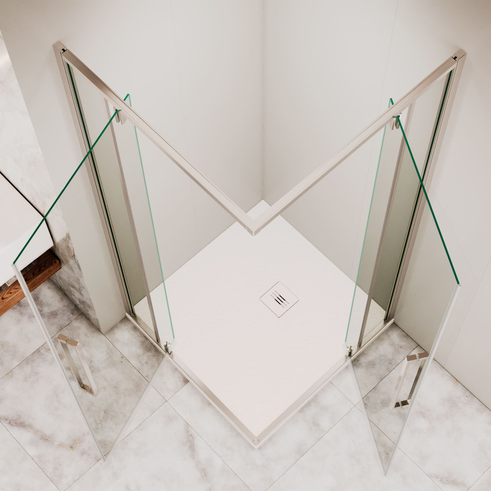 Душевой уголок с распашными дверями на петлях - RGW SV-33 (Прозрачное, 800x800)