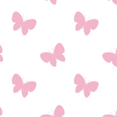 Бесшовный узор с розовыми бабочками