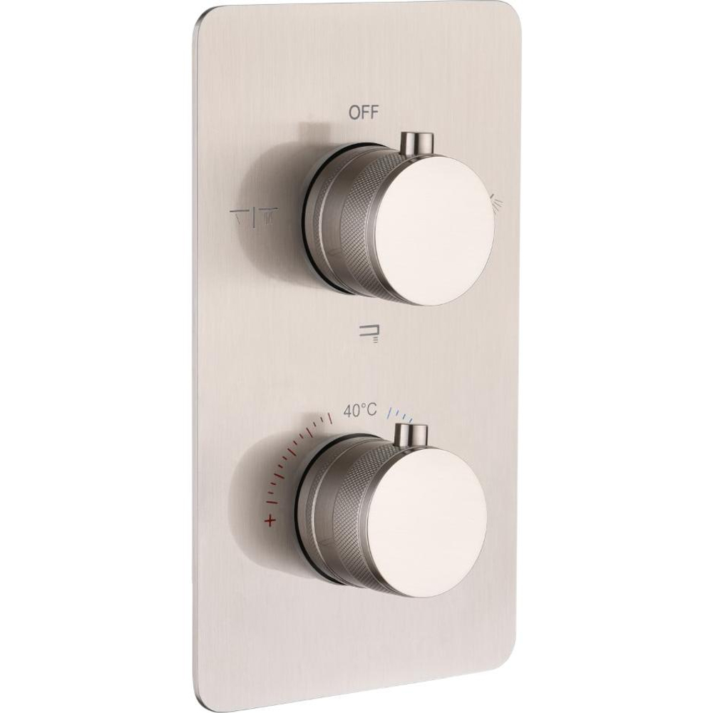 Встраиваемый смеситель для душа и ванны с термостатом трехпроходной Boheme CELL 134-3-NB NICKEL BRUSH