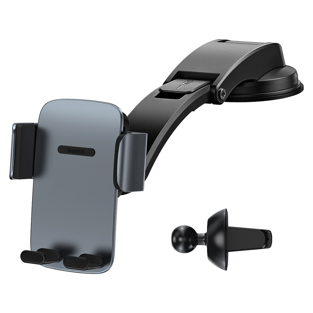 Автомобильный держатель Baseus Easy Control Clamp Car Mount Holder Set (На присоске & На воздуховод) - Tarnish