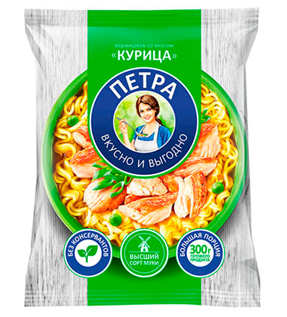 вермишель б/п Петра Курица 50гр (1х56)