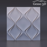 Гипсовая 3D панель Мягкий ромб