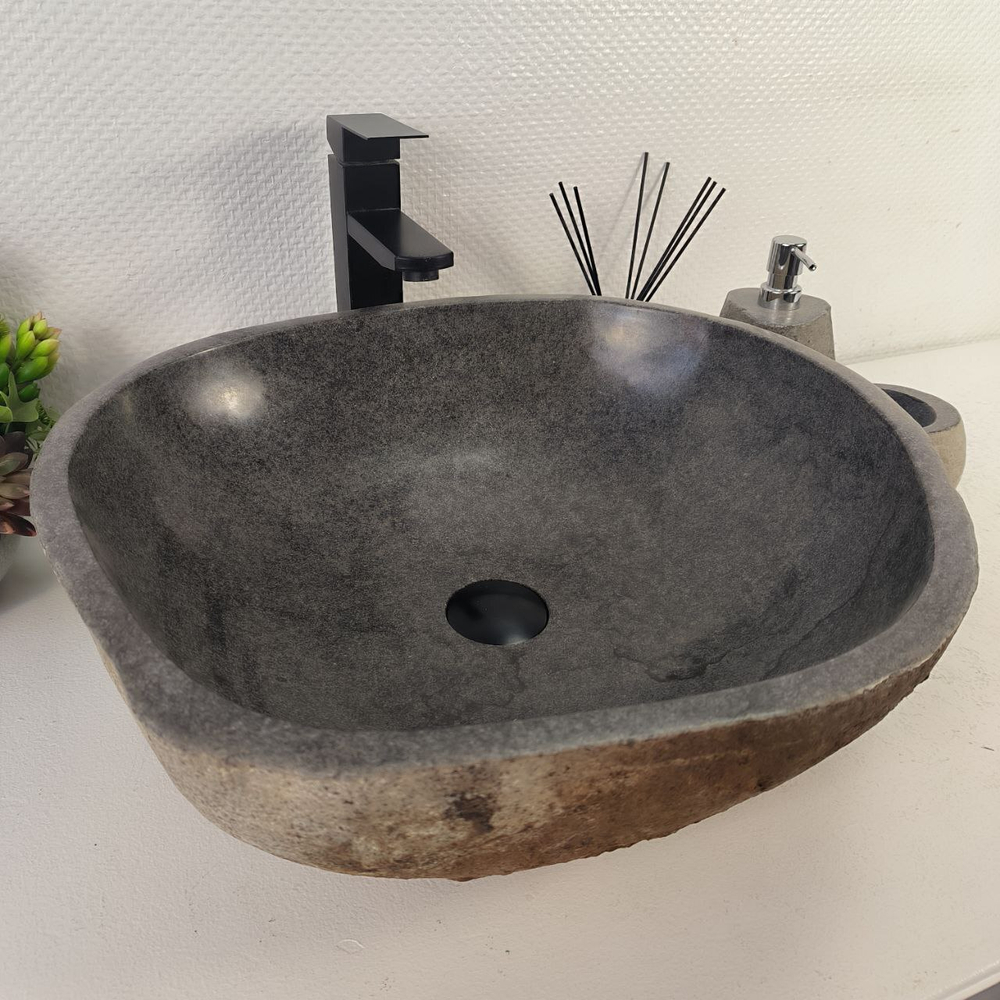 Раковина из речного камня RS-6939 (51*48*15)