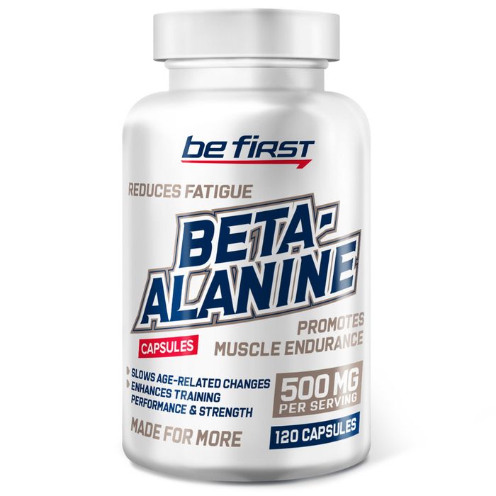 Бета-Аланин, Beta-Alanine, Be First, 120 капсул