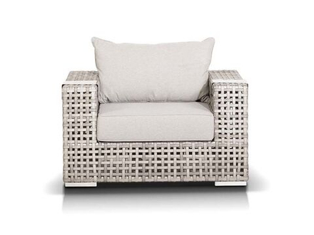 "Тито" кресло из искусственного ротанга, цвет серый