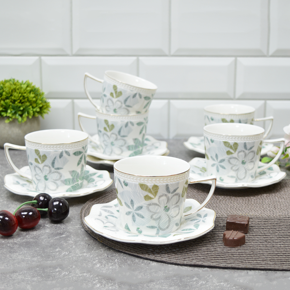 Чайный набор 12 предметов 275мл, 122-111, фарфор