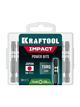 KRAFTOOL Impact TX 40, 50 мм, 10 шт, ударные биты (26195-40-50-S10)