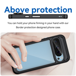 Чехол с мягкими рамками черного цвета для Google Pixel 9 Pro, увеличенные защитные свойства