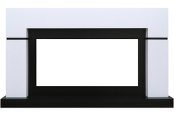 Каминокомплект Lindos - Белый с черным (Ширина 1470мм) с очагом Vision 42 LED