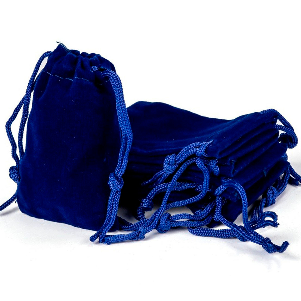 Мешочек синего цвета для упаковки подарков