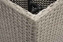 "Капучино" кашпо для цветов плетеное из искусственного ротанга, цвет бежевый