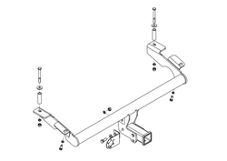 Фаркоп на Lada 4x4, 2121, 21213, 21214, 2131 1977-. Необходима подрезка бампера. Тип шара: E. Нагрузки: 800/75 кг (без электрики в комплекте), VAZ-71