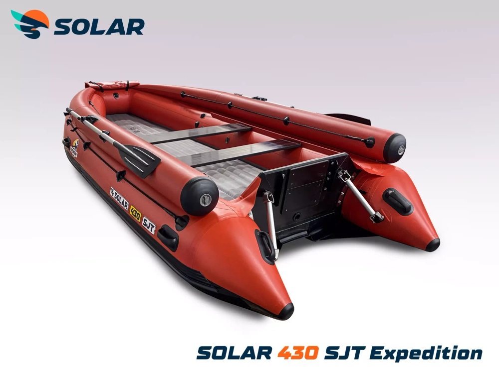 Лодка надувная моторная solar-430 super jet tunnel (expedition)