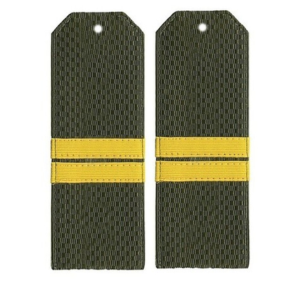 Погоны оливковые с нашитым желтым галуном Мл. Сержант