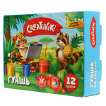 Гуашь 12 цветов 10 мл (Creativiki)