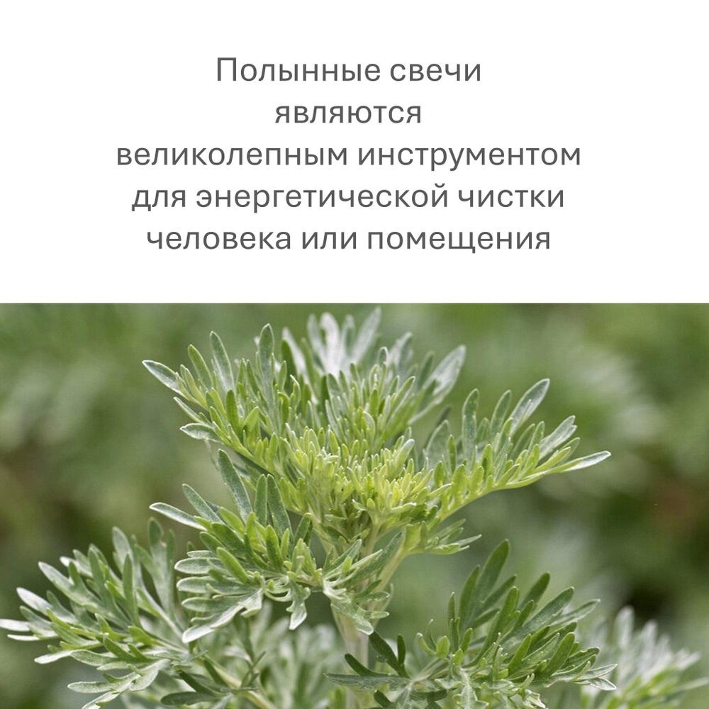 Свечи восковые с полынью, для чисток негатива - 20 штук