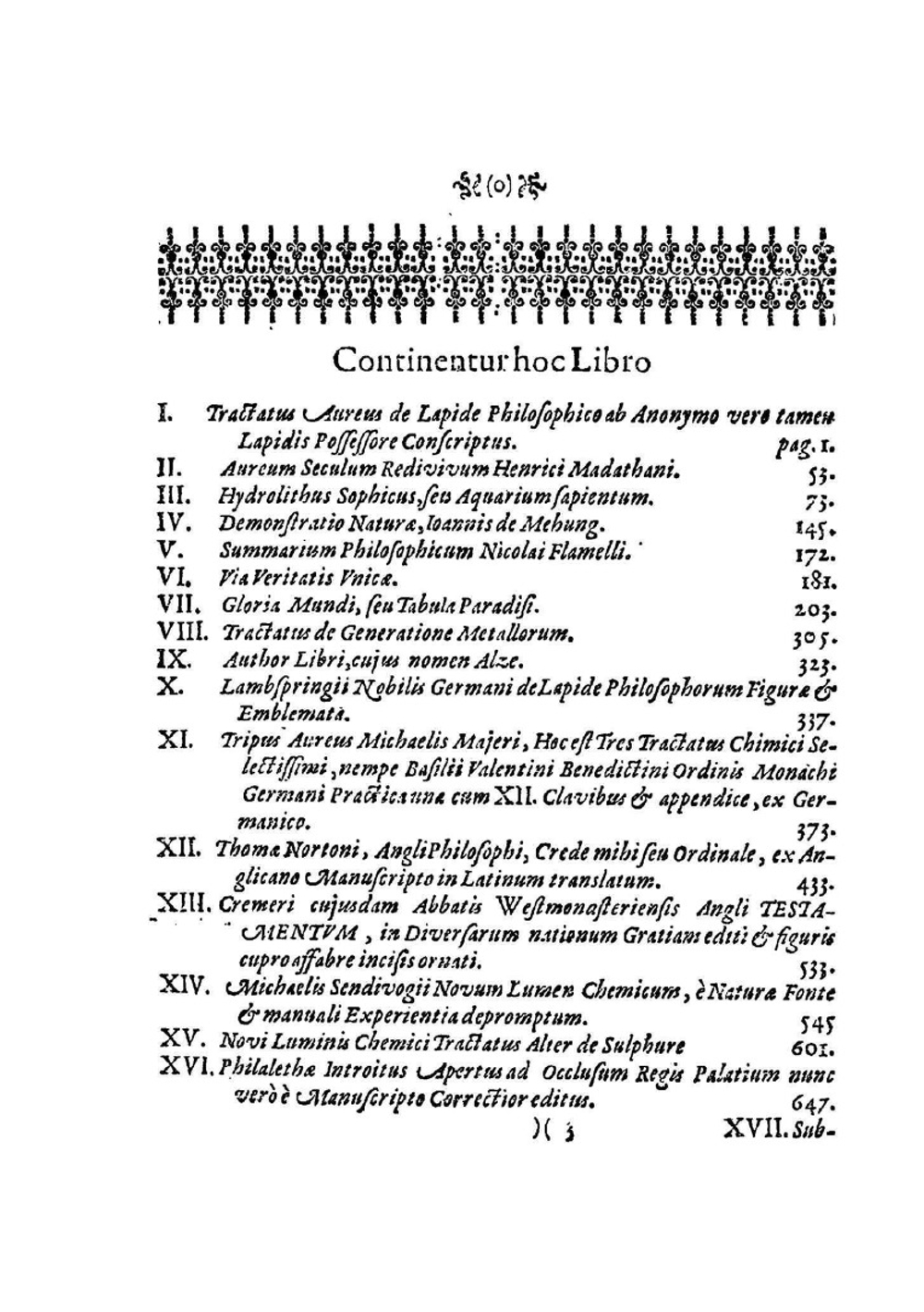 Musaeum hermeticum, reformatum et amplificatum | M. Merian