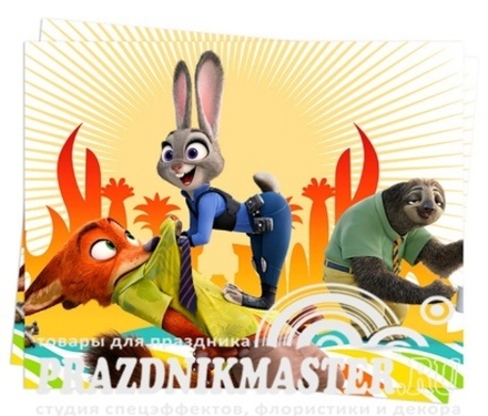 Распродажа Скатерть полиэтиленовая Зверополис   120 X 180см.