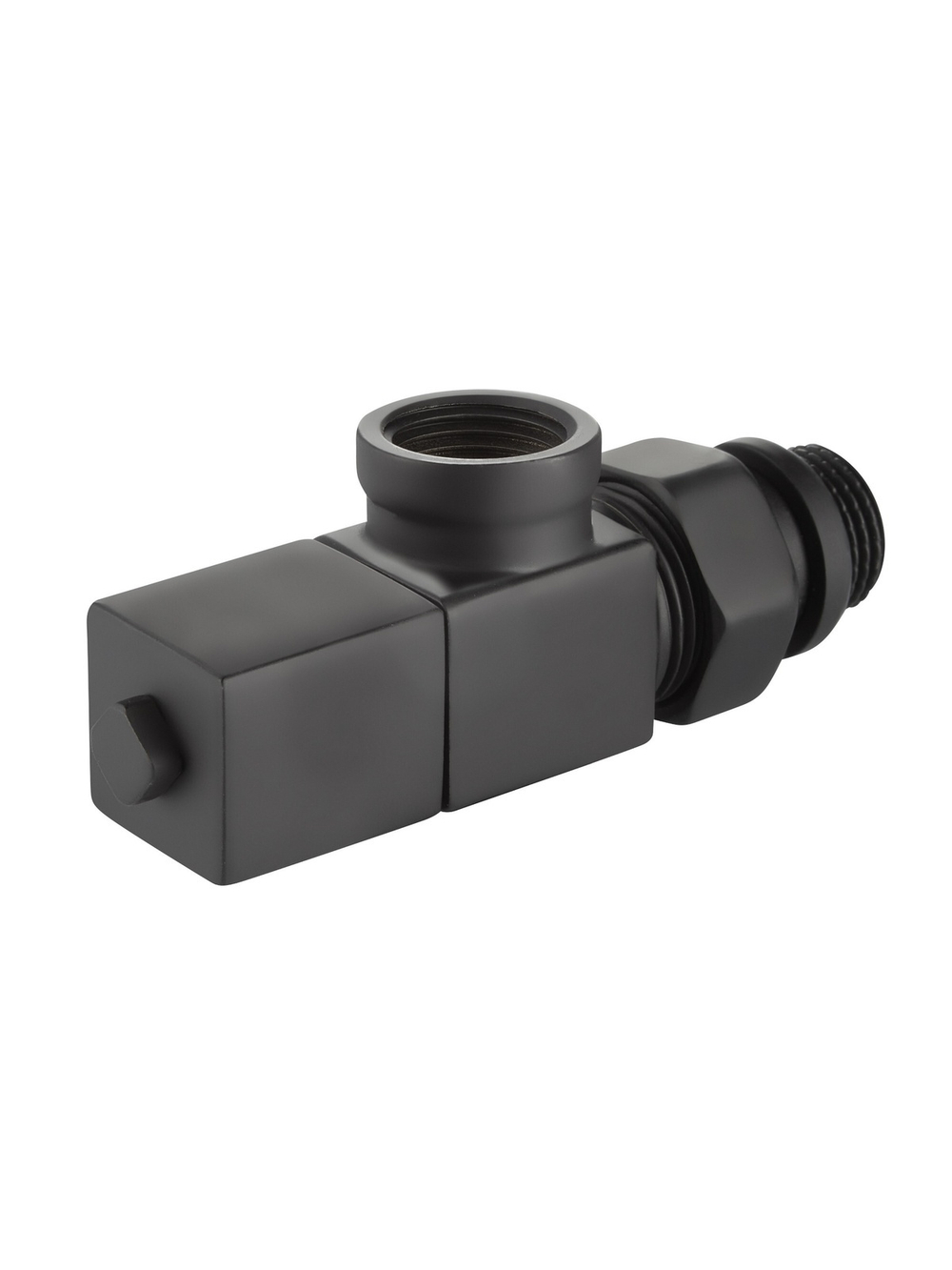 Набор дизайн-вентилей Royal Thermo CUBE, осевой (черный) 1/2"