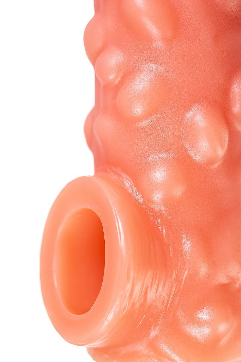 Насадка на фаллос с крупными бугорками Cock Sleeve 003 Size M - 15,6 см. (Цвет: телесный)
