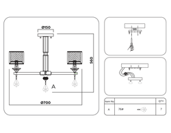 Ambrella Подвесная люстра с хрусталем Traditional TR4535