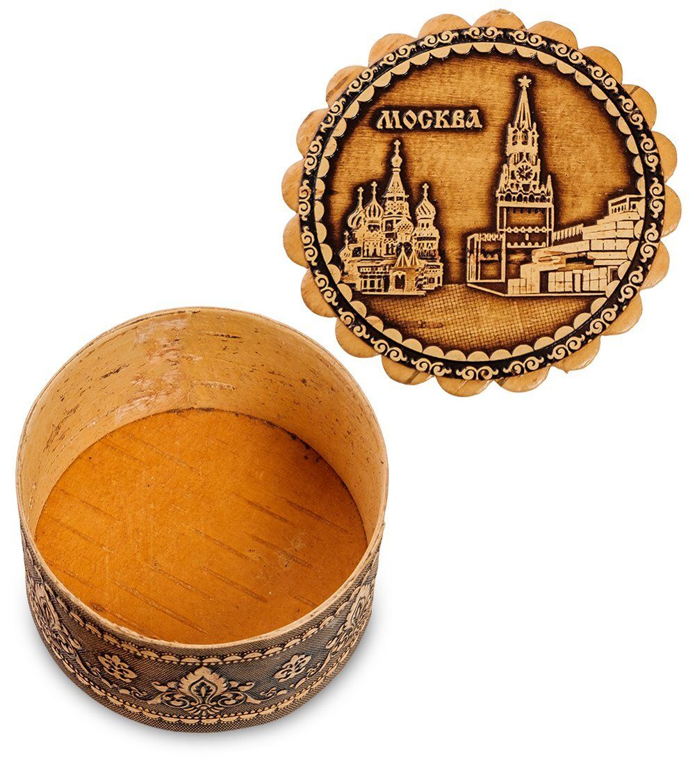 BST-115/ 2 Шкатулка «Москва» мал. (береста)