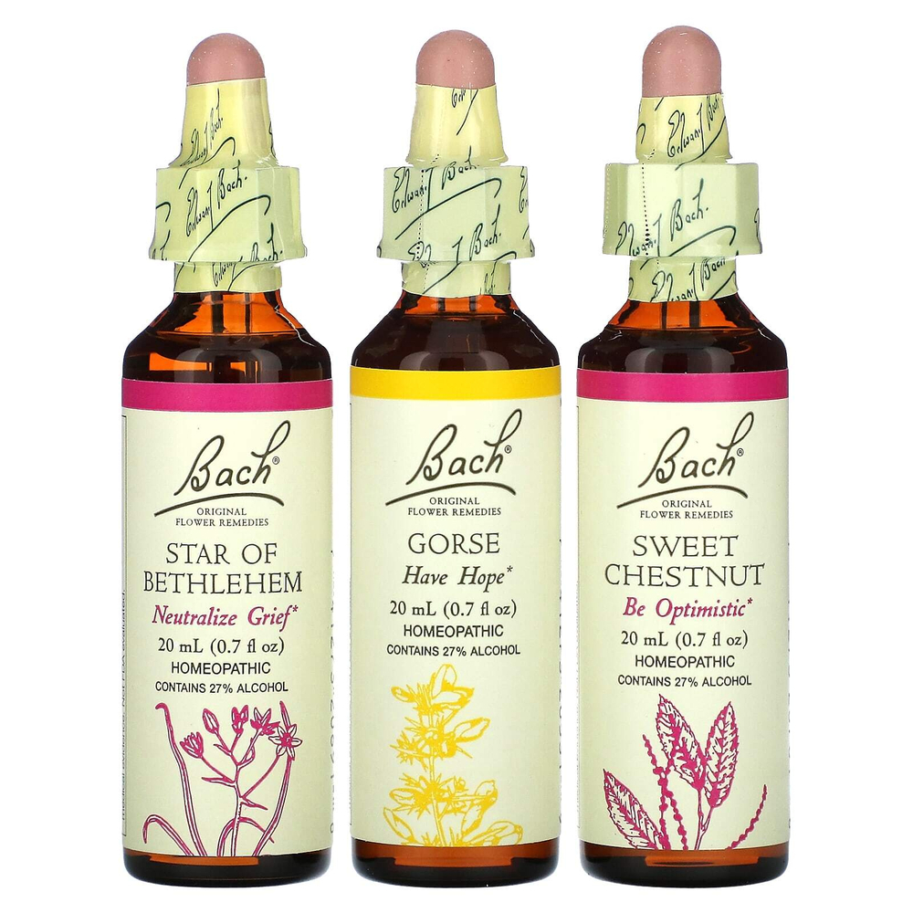 Bach, Hope & Joy Comfort Kit, 3 пипетки, по 20 мл (0,7 жидк. унц.)