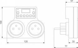 Розетка с таймером Elektrostandard TMH-E-5 белый