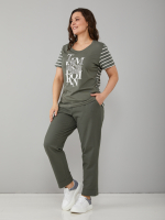 Футболка Фк-122П/хаки-газета