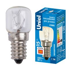 IL-F22-CL-15-E14 Лампа накаливания для духовок. 15Вт. Max.300C. Картон. ТМ Uniel.