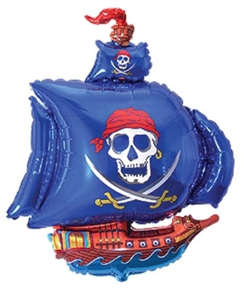 F Фигура, Пиратский корабль, синий, 41&quot;/104 см, 1 шт.