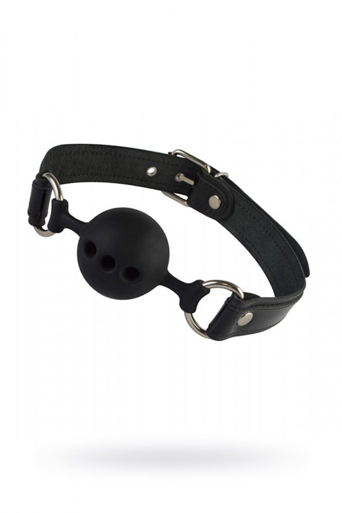 Кляп Sitabella силикон чёрный 4,4 см ремешок черный лак