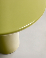 Журнальный столик Albanella из цемента с глянцевой зеленой отделкой Ø65 см