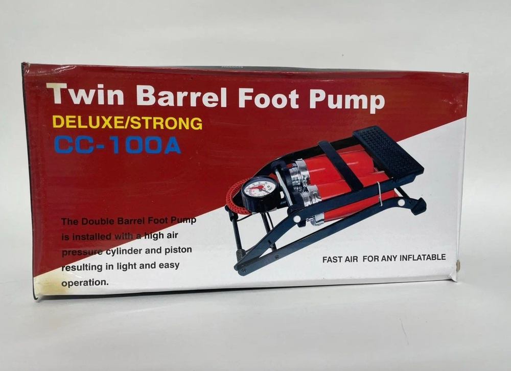 Ножной двухцилиндровый насос для шин автомобиля с монометром CC-100A, TG (1 шт.)