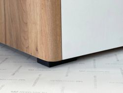 Шкаф трехдверный "Адам" с зерк (Дуб крафт золотой/Белое дерево), 500*1264*2170 ЛДСП 16 мм, Мебельсон