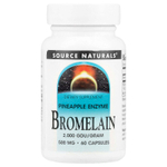 Source Naturals, Бромелаин, 500 мг, 60 капсул