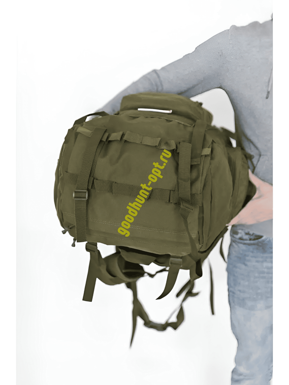 Тактический военный походный каркасный рюкзак 100 л Олива