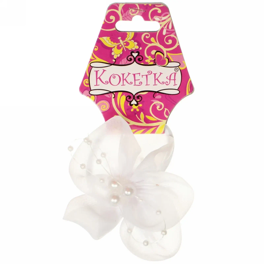 Бант для волос детский 1шт «Кокетка - Magic Girls Atlas», цвет белый, d-7см