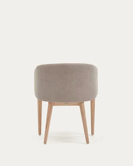 Мягкий стул с подлокотниками Harlan коричневый шенилл | La Forma | Испания