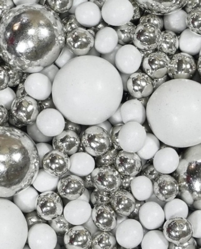 Посыпка фирменная MIXIE "Диско-шарики" Белые с серебром 45 гр