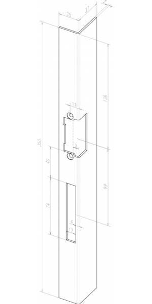 Угловая запорная планка 420