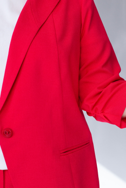 Жакет летний 3288АПА, красный #38К043288АП