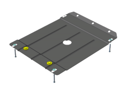Усиленная защита Motodor картера двигателя, кпп. 2 мм, сталь. для Chevrolet Alero 1999-2004 арт.03005